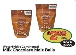 The Garden Basket Waterbridge Continental Milk Chocolate Malt Balls offer