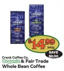 The Garden Basket Crank Coffee Co. Organic & Fair Trade Whole Bean Coffee offer