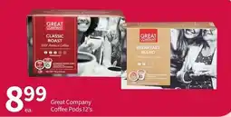 Pharmasave Great Company Coffee Pods offer