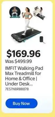 Walmart IMFIT Walking Pad Max Treadmill offer