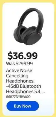 Walmart Active Noise Cancelling Headphones offer
