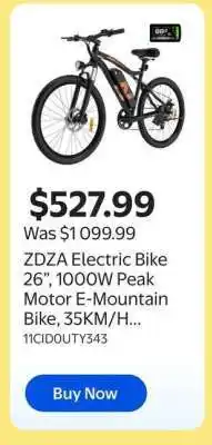 Walmart ZDZA Electric Bike 26” offer