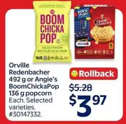 Walmart Orville Redenbacher or Angie's BOOMCHICKAPOP popcorn offer
