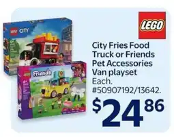 Walmart City Fries Food Truck or Friends Pet Accessories Van playset offer