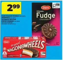 Real Canadian Superstore Dare Wagon Wheels, Whippets, Ultimate or Viva Puffs Cookies offer