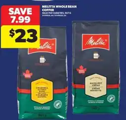 Real Canadian Superstore MELITTA WHOLE BEAN COFFEE offer