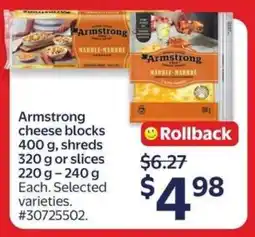 Walmart ARMSTRONG Cheese Blocks offer