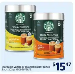 Walmart Starbucks vanilla or caramel instant coffee offer