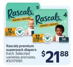 Walmart Rascals Premium Superpack Diapers offer