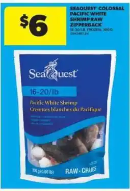 Real Canadian Superstore Seaquest Colossal Pacific White Shrimp Raw Zipperback offer