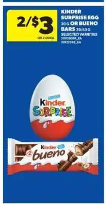 Real Canadian Superstore Kinder Surprise Egg or Bueno Bars offer