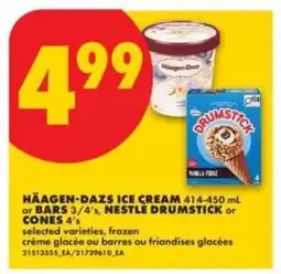 No Frills HÄAGEN-DAZS ICE CREAM or BARS, NESTLE DRUMSTICK or CONES offer