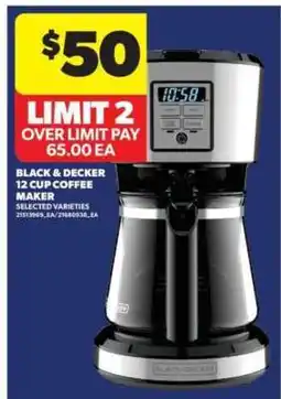 Real Canadian Superstore BLACK & DECKER 12 CUP COFFEE MAKER offer