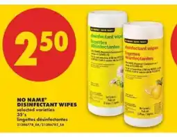 No Frills NO NAME DISINFECTANT WIPES offer