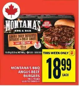 Food Basics MONTANA’S BBQ ANGUS BEEF BURGERS offer
