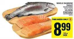 Food Basics Whole Rainbow Trout and Salmon Portions offer
