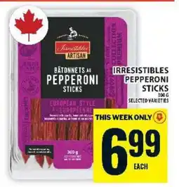 Food Basics IRRESISTIBLES PEPPERONI STICKS offer