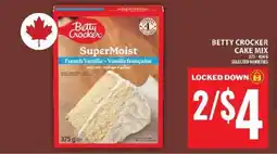Food Basics BETTY CROCKER CAKE MIX offer
