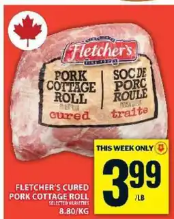 Food Basics FLETCHER’S CURED PORK COTTAGE ROLL offer