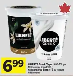 Co-op Liberte greek yogurt or mediterranean yogurt offer