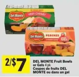 Co-op Del Monte fruit bowls or gels offer
