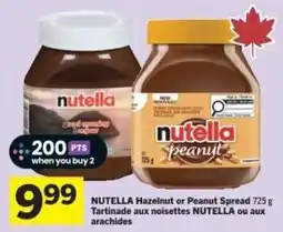 Co-op Nutella hazelnut or peanut spread offer
