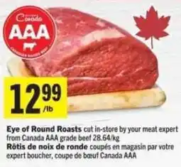 Co-op Eye of Round Roasts offer