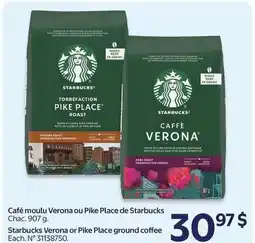 Walmart Starbucks Caffé Verona or Pike Place ground coffee offer