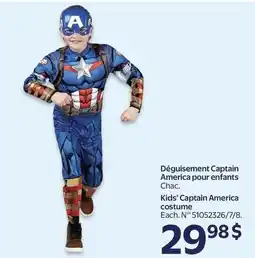 Walmart Kids' Captain America costume offer