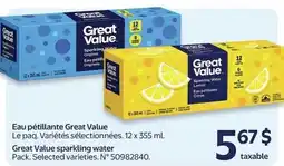 Walmart Great Value sparkling water offer