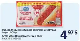 Walmart Great Value original wiener offer