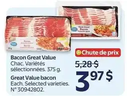 Walmart Great Value bacon offer