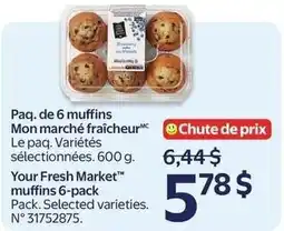 Walmart Your Fresh Market muffins offer