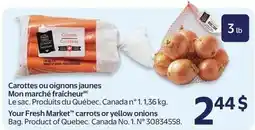 Walmart Your Fresh Market carrots or yellow onions offer