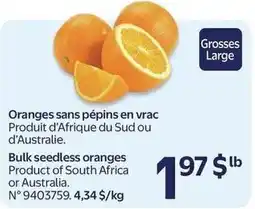 Walmart Oranges sans pépins en vrac offer