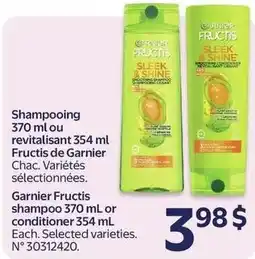 Walmart Garnier Fructis shampoo or conditioner offer