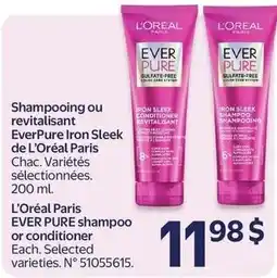 Walmart L'Oréal Paris ever pure shampoo or conditioner offer