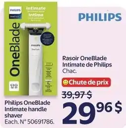 Walmart Philips OneBlade Intimate handle shaver offer