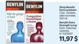 Walmart Benylin Extra-puissant syrup offer