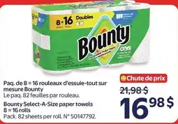 Walmart Bounty Select-A-Size paper towels offer