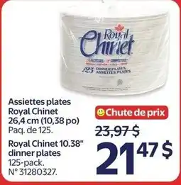 Walmart Royal Chinet dinner plates offer