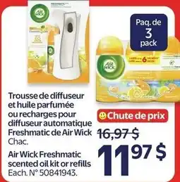 Walmart Air Wick Freshmatic scented oil kit or refills offer