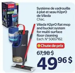 Walmart Vileda H2prO flat mop and bucket system offer
