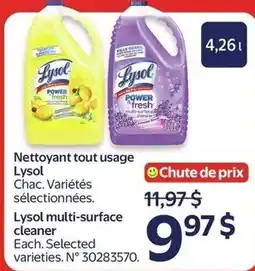 Walmart Lysol multi-surface cleaner offer