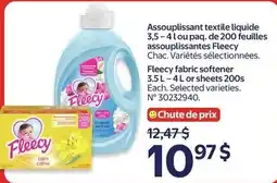 Walmart Fleecy fabric softener offer