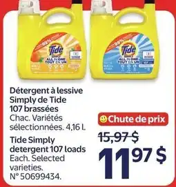 Walmart Tide Simply detergent 107 loads offer