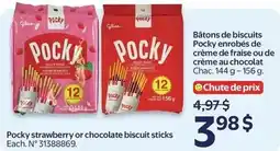 Walmart Pocky strawberry or chocolate biscuit sticks offer