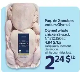 Walmart Olymel whole chicken 2-pack offer
