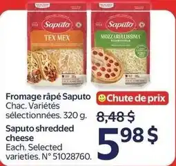 Walmart Saputo shredded cheese offer