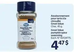 Walmart Great Value pumpkin spice seasoning offer